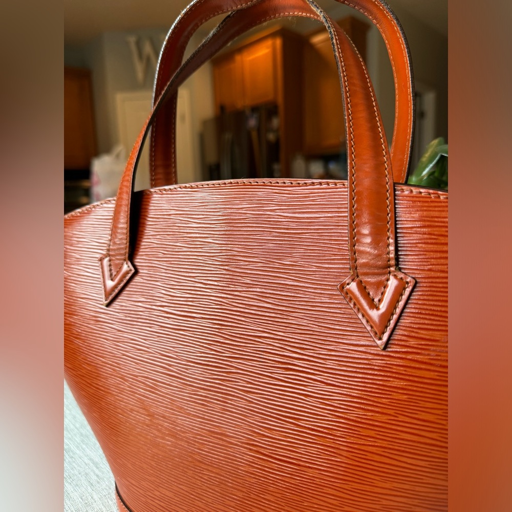 Authentic Vintage Louis Vuitton Saint Jacques Epi Brown Handbag Tote PM - Picture 3 of 16